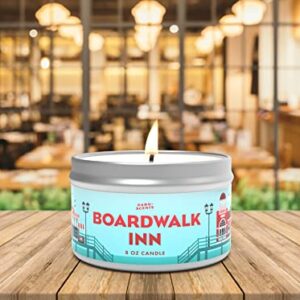 Park Scents Boardwalk Inn Candle - Authentic Smell of The Boardwalk Inn Resort Lobby at Walt Disney World - Super Accurate - Handmade in The USA - Vegan and Cruelty-Free | 8 oz. Tin