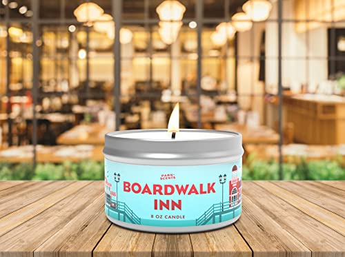 Park Scents Boardwalk Inn Candle - Authentic Smell of The Boardwalk Inn Resort Lobby at Walt Disney World - Super Accurate - Handmade in The USA - Vegan and Cruelty-Free | 8 oz. Tin