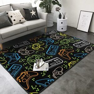 hgschyu colorful boys rug play carpet, 4x6 ft washable colorful area rug for nursery room,ultra soft non-slip indoor play mat for bedroom playroom classroom