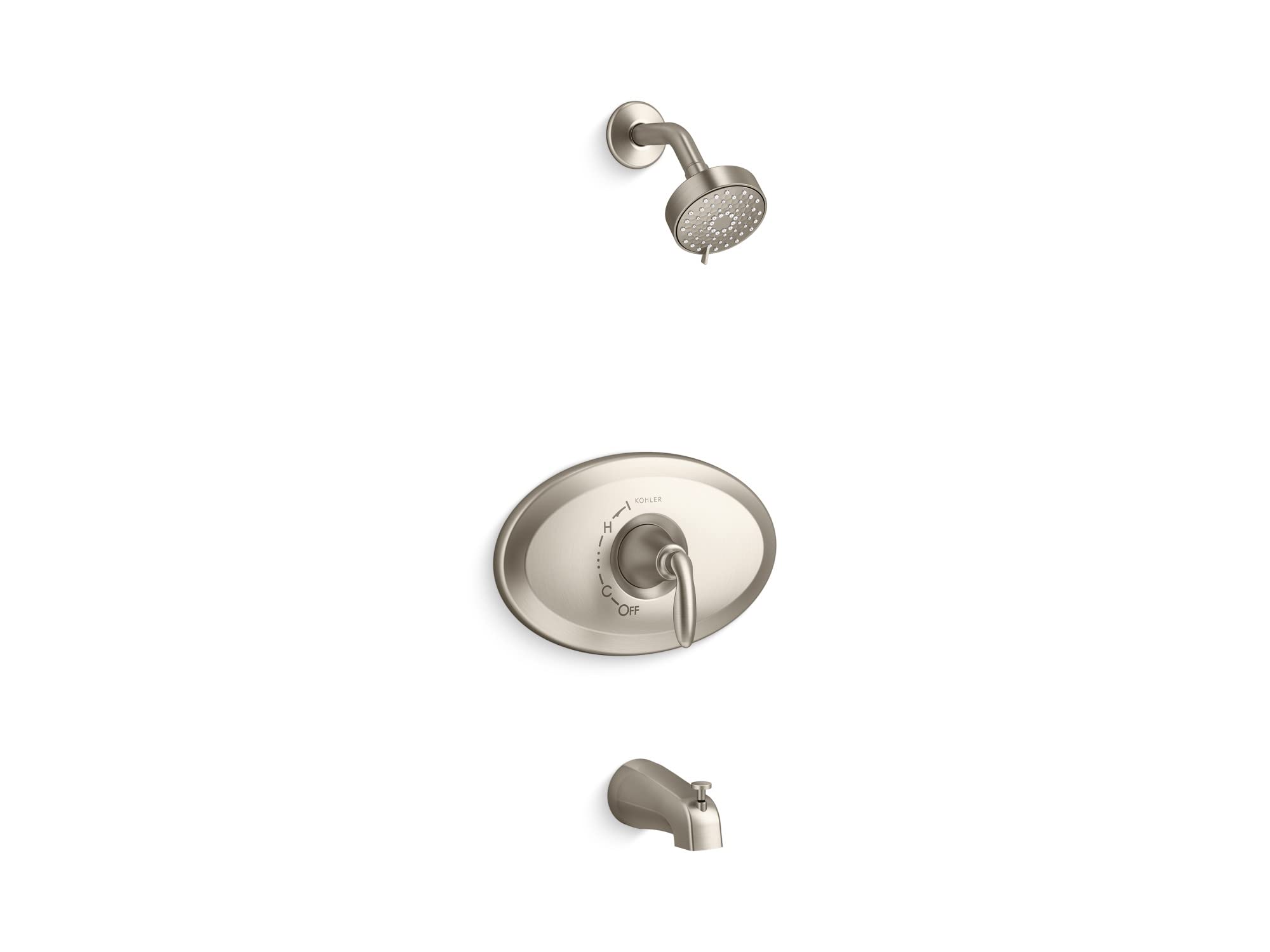 Kohler K-TS21948-4Y-BN Remodel Rite-Temp Bath and Shower Trim Kit, 2.5 GPM, Vibrant Brushed Nickel