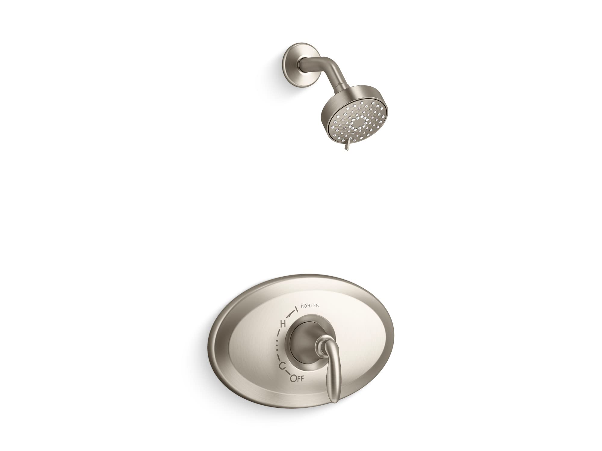 Kohler K-TS21947-4Y-BN Remodel Rite-Temp Shower Trim Kit, 2.5 GPM, Vibrant Brushed Nickel