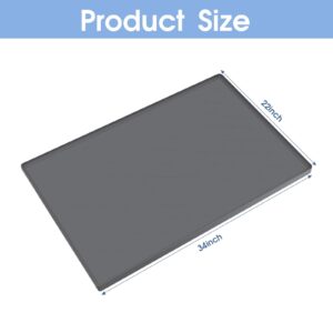 Under Sink Mat Kitchen Cabinet Tray, Flexible Waterproof Silicone Made, Disifenction Surface - 34" x 22"