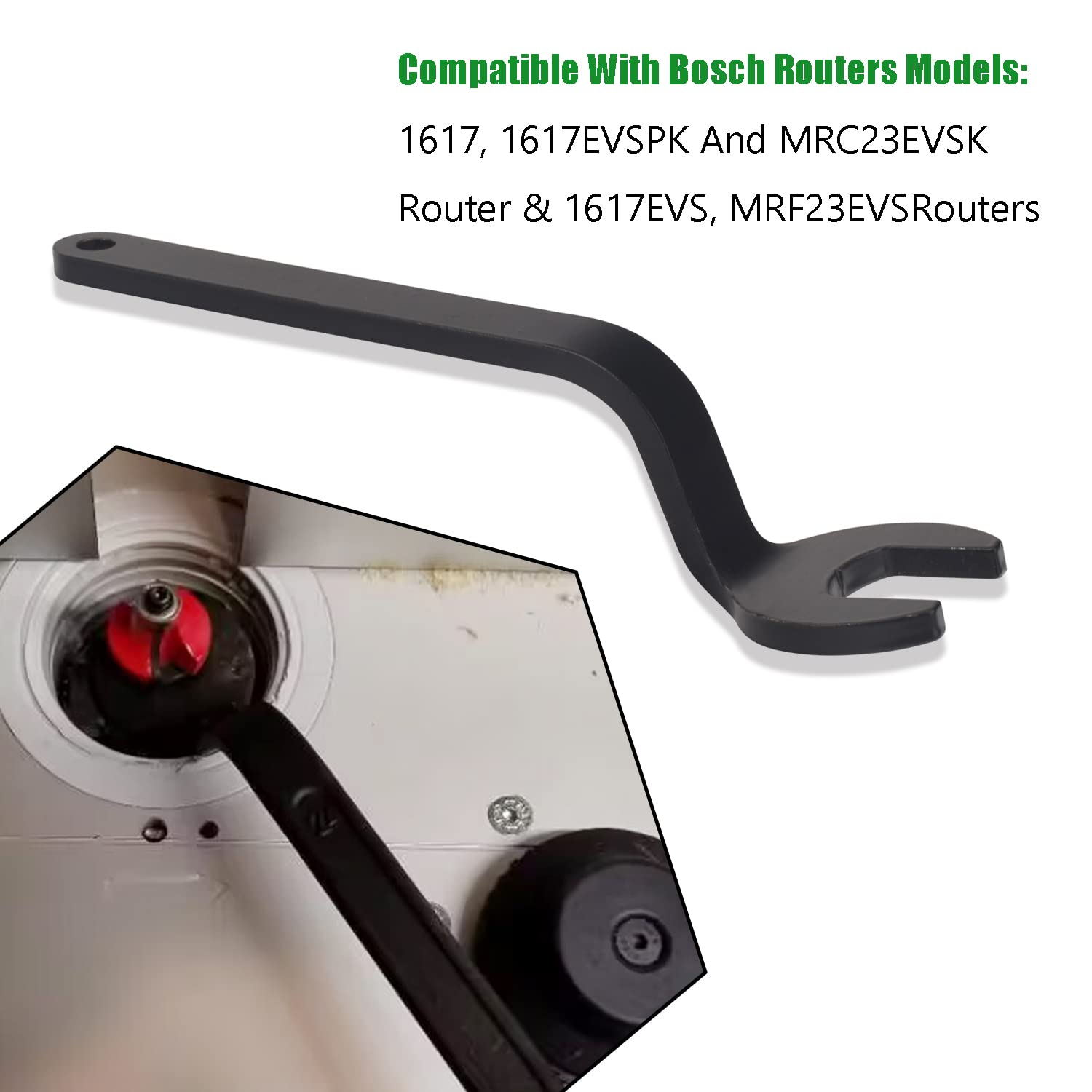 MWEDP RA1152 Offset Wrenches Compatible with Bosch 1613, 1619EVS, 1613EVS for Router Bit-Changing Router -16mm & 24mm