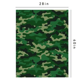 DodelyGz Camouflage Premium Kraft Gift Wrap Paper,Military Camo Wrapping Paper for Veterans Day Birthday Wedding Holiday Gift Wrap,Military Army Theme Party Decoration Supplies(Green Camouflage)