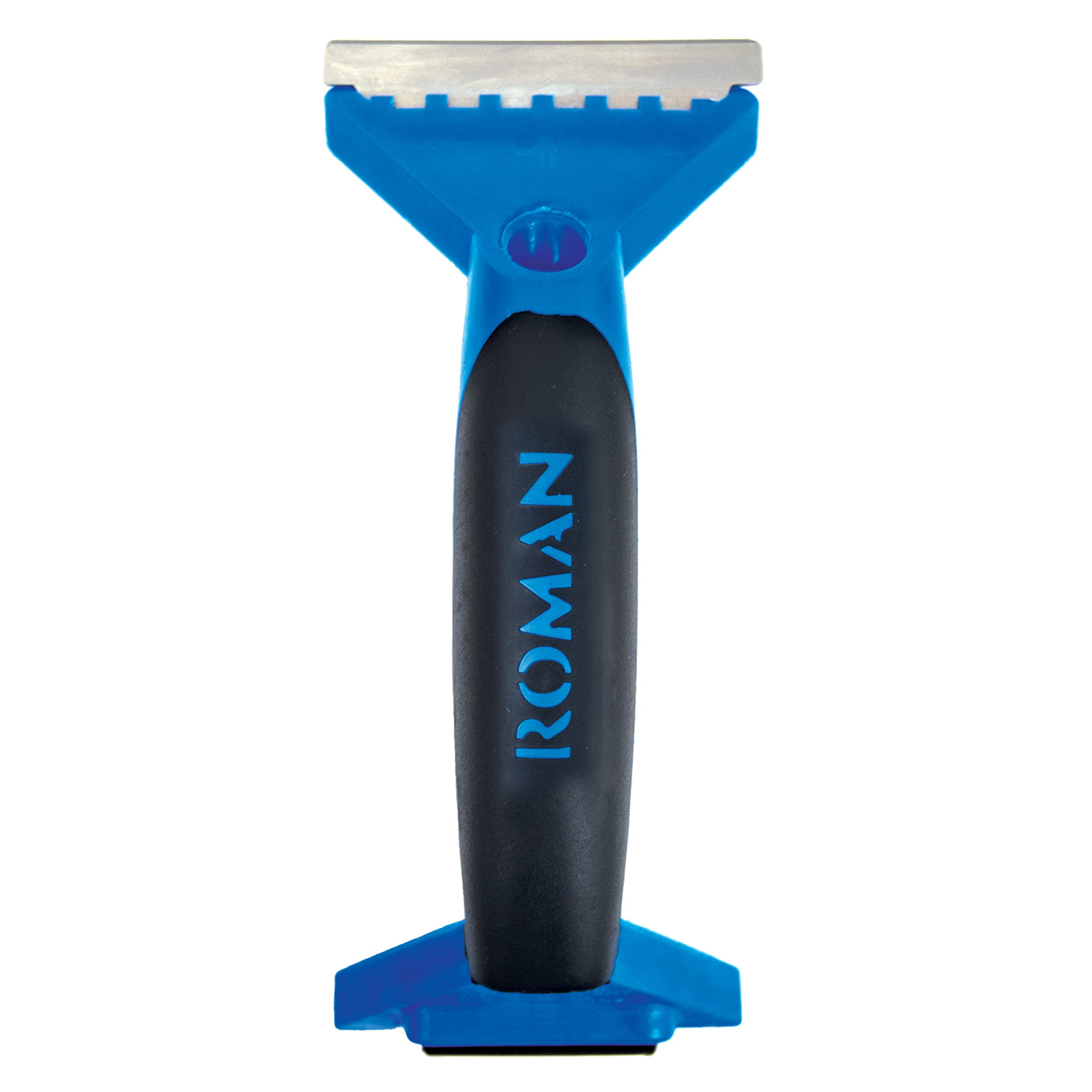 ROMAN Products 202233 Roman Removal Scraper with Roller, 3.25-inch Steel Blade, Strips Wallpaper, Blue