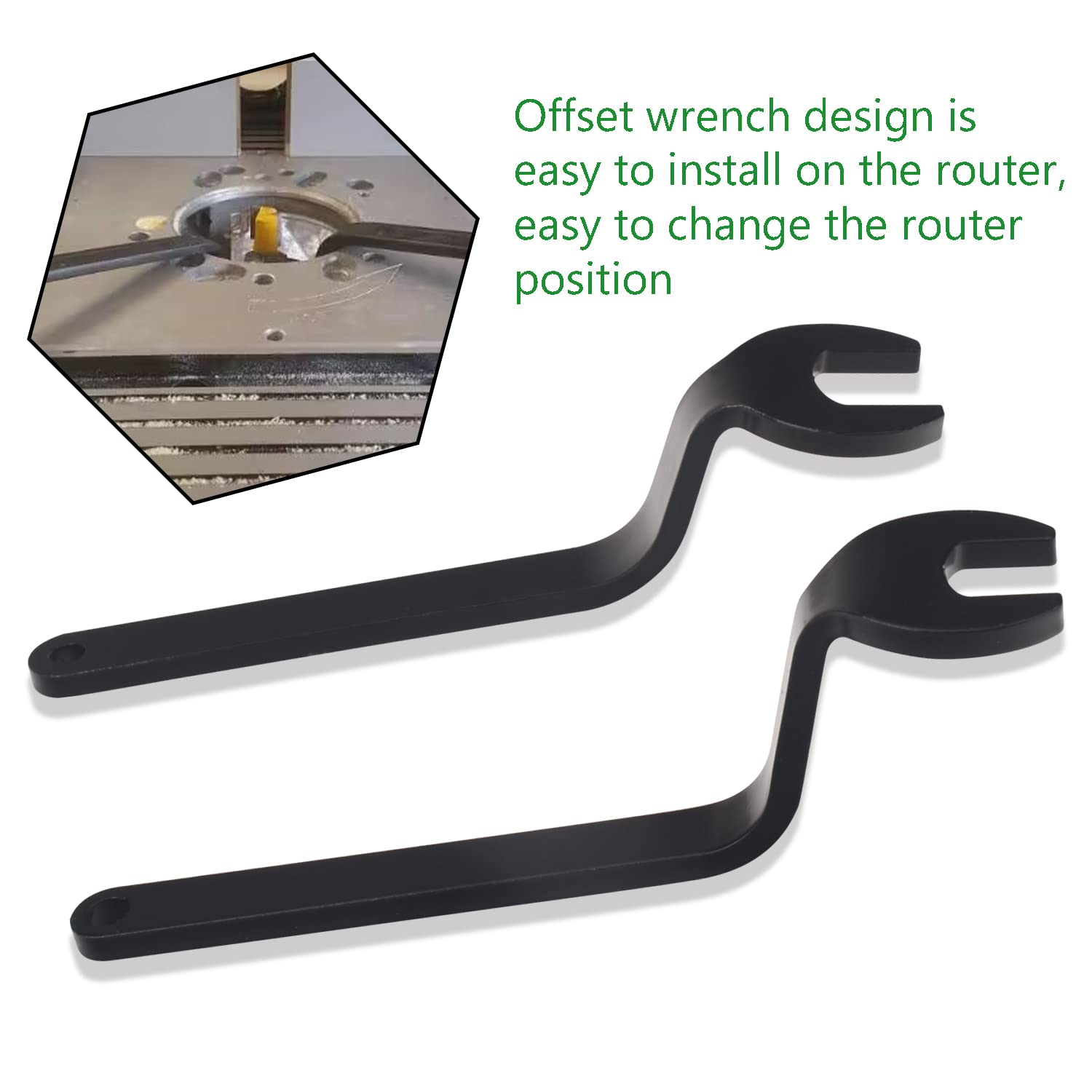 MWEDP RA1152 Offset Wrenches Compatible with Bosch 1613, 1619EVS, 1613EVS for Router Bit-Changing Router -16mm & 24mm