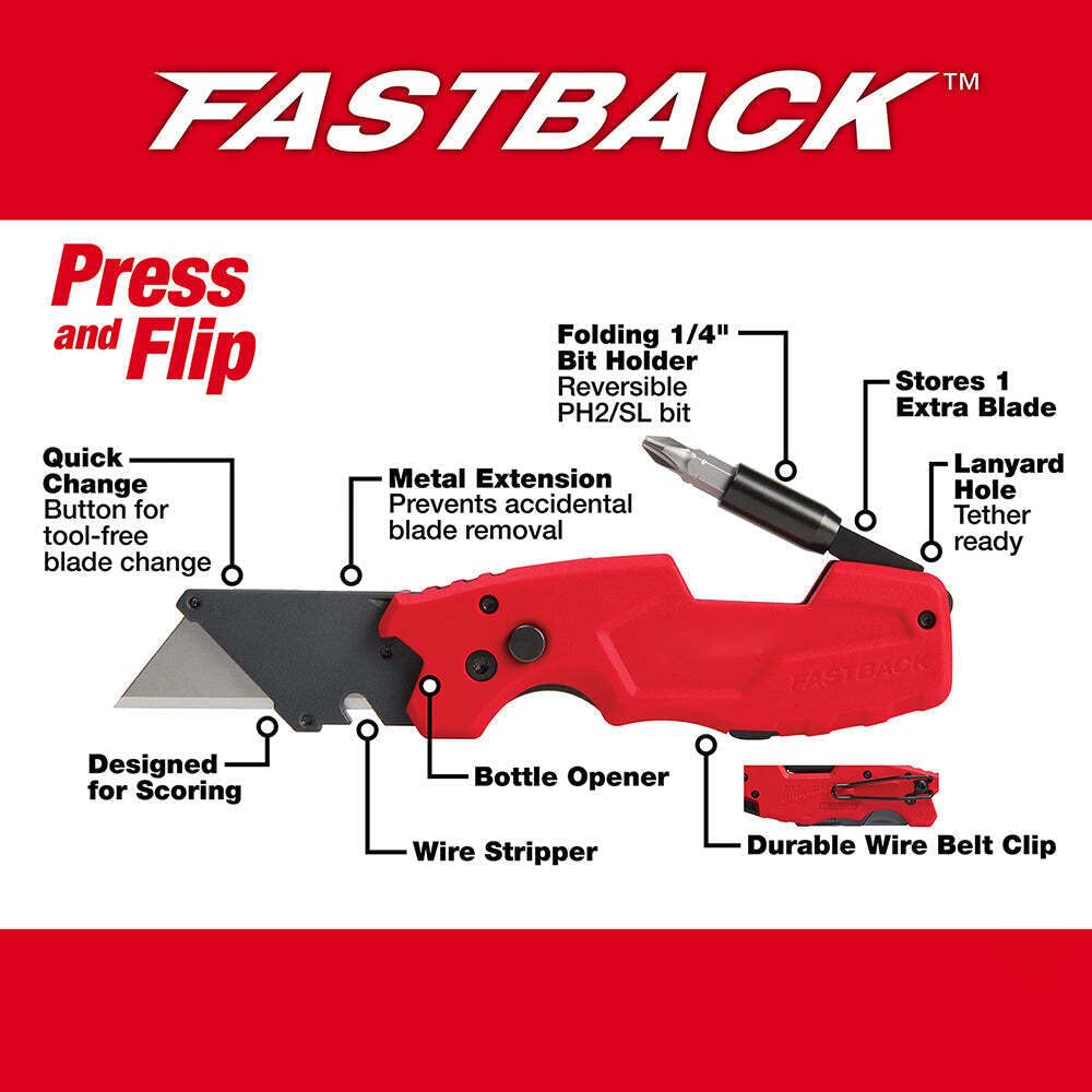 48-22-1505 Compatible with Milwaukee Fastback™ 6 in 1 Folding Utility Knife