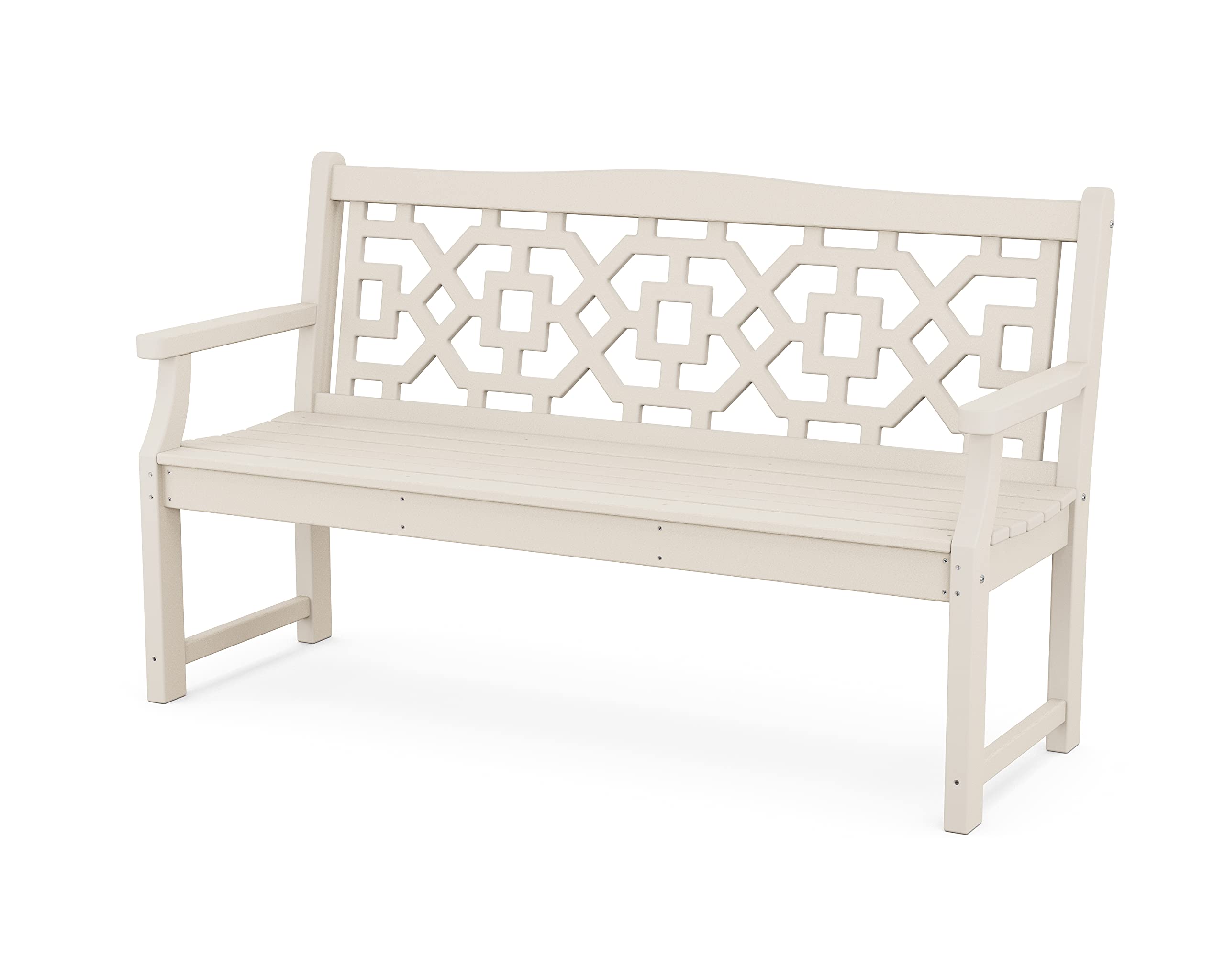 MARTHA STEWART MSTGB601SA Chinoiserie 60" Garden Bench, Sand