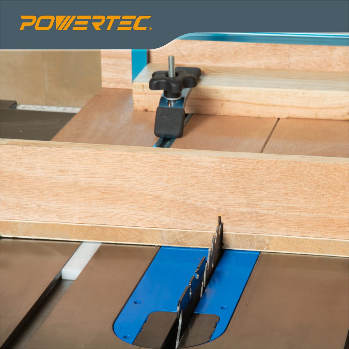 POWERTEC Crosscut Sled Miter Bar for Table Saw Sled, 3/4" x 3/8" x 17" with Predrilled Holes & Screws for Router Table, Bandsaw, Taper Jig, Table Saw Accessories for Woodworking, 4PK (71793)