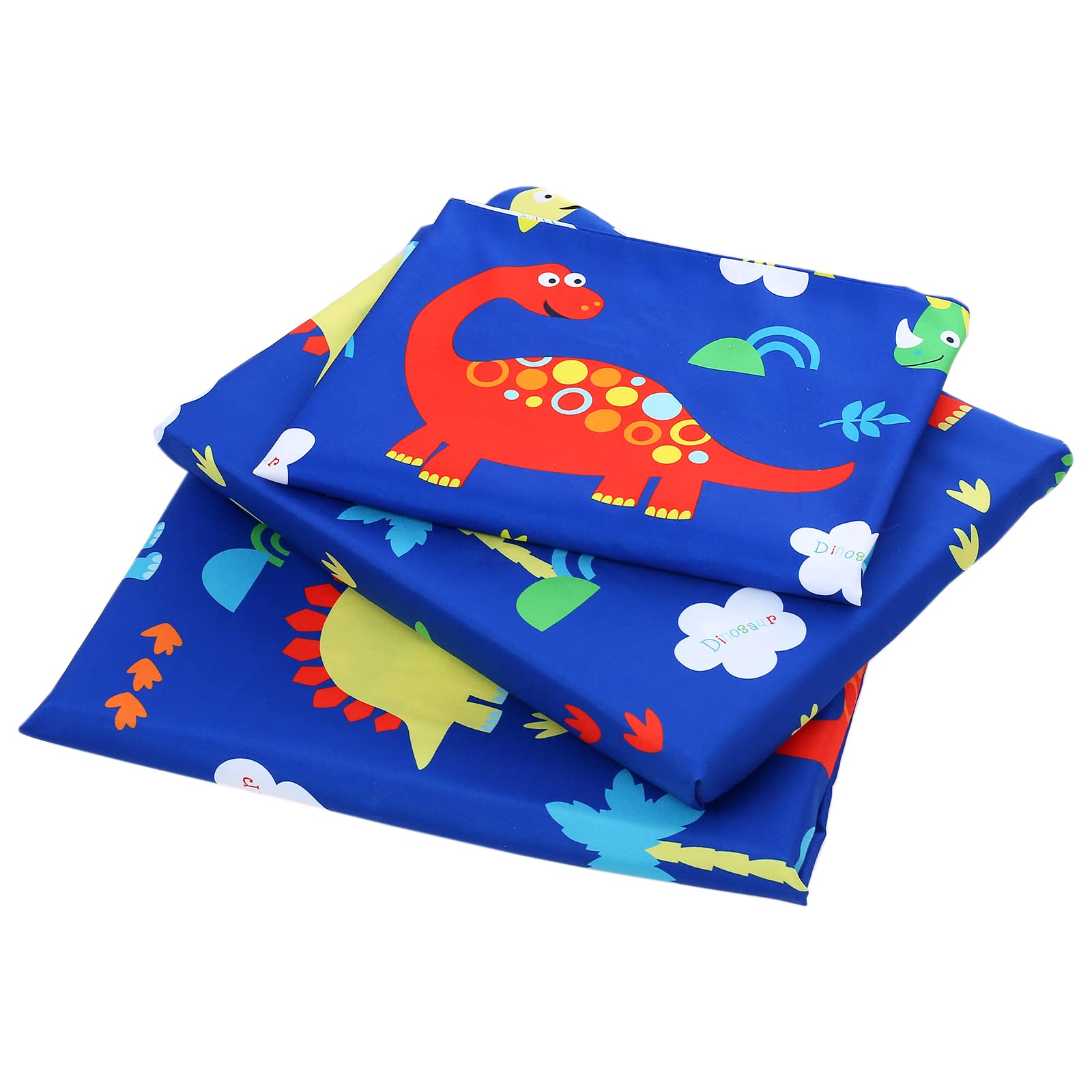 Cloele Dinosaur Twin Sheets Set for Boys - 3 Piece Blue Kids Bedding Sheet Set Includes Flat Sheet Fitted Sheet Pillowcase for Twin Beds - 100% Polyester Children Bed Sheet Set for Boys Deep Pocket