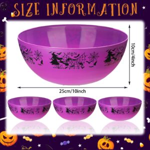 Didaey 3 Pcs Halloween Candy Bowl Halloween Plastic Trick Treat Candy Bowls Halloween Party Supplies Large Halloween Party Plastic Serving Bowl Tableware Halloween Candy Holders (Web)