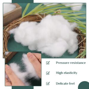 LOKUNN 60g/2.12oz Polyester Fiber, Polyester Fiber Fill, Pillow Stuffing, Stuffing Stuffed Animal, Cushion Stuffing, High Resilience Fill Fiber for Stuffed DIY Crafts