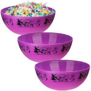 didaey 3 pcs halloween candy bowl halloween plastic trick treat candy bowls halloween party supplies large halloween party plastic serving bowl tableware halloween candy holders (web)