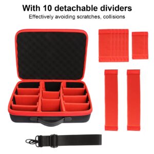 TENMOER Tool Battery Hard Carrying Case fits for Milwaukee/Makita/Ryobi 12V/18V/20V Battery and charger, Power Tool Box Storage Bag with Adjustable Dividers for Small Parts and Hardware Organizer