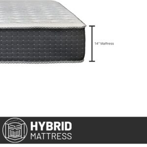 Greaton 14" Soft Foam Encased Hybrid Mattress, Perfect Body Supporting Pocket Coils for Utmost Comfort, Luxurious Mattresses for Relaxing Sleep Provides Back Pain Relief, Twin