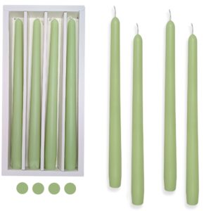 taper candles scent candle sticks,gedengni 10 inch green candlesticks scented tapered candle long candles for dinner decor housewarming gift idea,4pcs (8d4pc-green-g4)