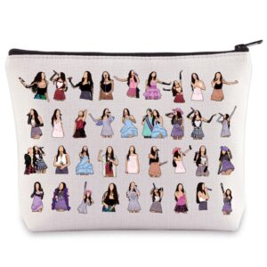 wzmpa singer tour cosmetic bag album music fans gift singer concert musical makeup zipper pouch bag singer merchandise (or)