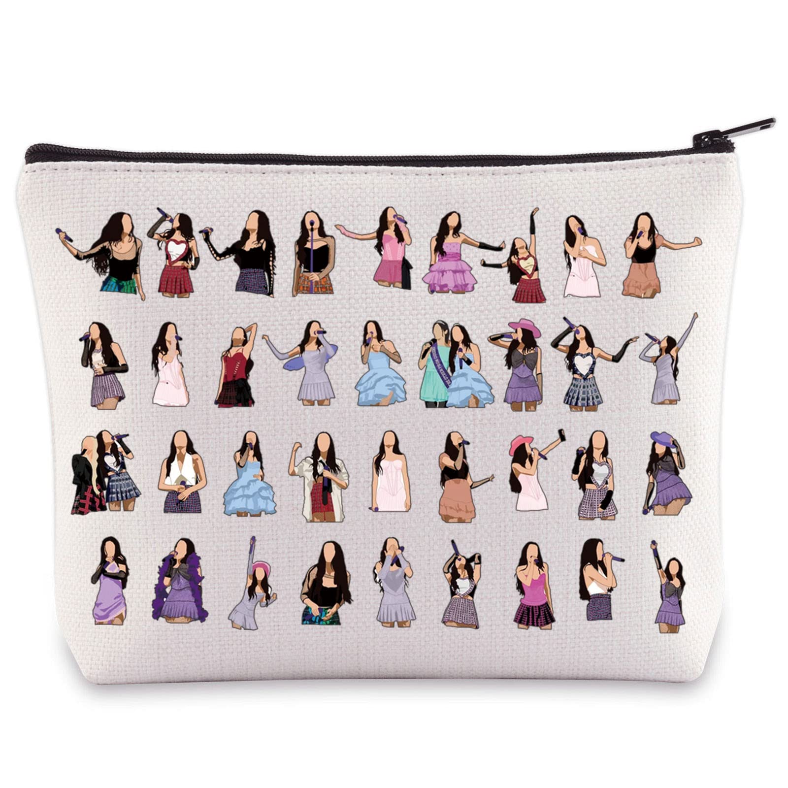 WZMPA Singer Tour Cosmetic Bag Album Music Fans Gift Singer Concert Musical Makeup Zipper Pouch Bag Singer Merchandise (OR)