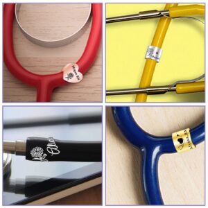 Stethoscope Name Tag Personalized, Custom Stethoscope ID tag Customized Stethoscope Charms with Birth Flower Gift for Nurse Doctor Medical Assistant Vet