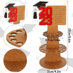 2023 New Graduation Gift Money Holder, DIY Double-Layer Cash Holders with 25 Holes，Creative Converting Congrats Grad Card Holder Money Cake for Graduation Party(Red)