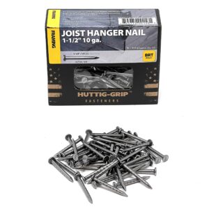 Huttig-Grip 1-1/2 inches Joist Hanger Nail 10 Gauge Bright Finish, 1 lb Pack of 165 Nails