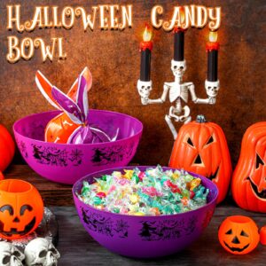 Didaey 3 Pcs Halloween Candy Bowl Halloween Plastic Trick Treat Candy Bowls Halloween Party Supplies Large Halloween Party Plastic Serving Bowl Tableware Halloween Candy Holders (Web)