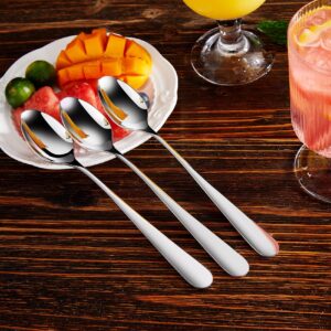 KEAWELL Premium 4-Piece Louise Long Handle Iced Tea Spoons, 18/10 Stainless Steel Long Teaspoons, Long Coffee Spoons, Cocktail Stirring Spoons, Dishwasher Safe (7.5", 4)