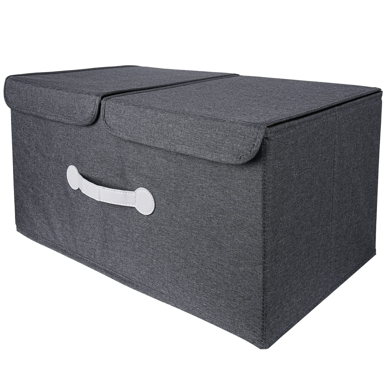 Joyibay Storage Box Chest, Large Storage Box for Blankets Clothes, Collapsible Storage Box with Lids & Removable Divider, Sundry Organizer for Home Living Room Bedroom