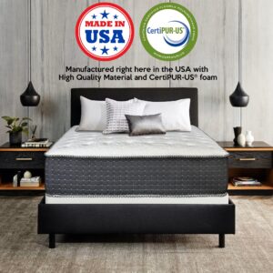 Greaton 14" Soft Foam Encased Hybrid Mattress with 8" Box Spring, Perfect Body Supporting Pocket Coils for Utmost Comfort, Luxurious Mattresses for Relaxing Sleep, Full XL