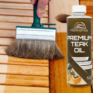 Premium Teak Oil 16 Oz | Wood Oil, Preserver, Stain, Sealer, and Protector | Great for Teak Furniture and Boat and Marine Interior Teak Wood