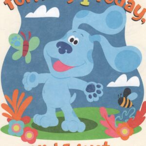 Blue's Clues 1st Birthday Coloring Card Someone is Turning (One) 1 Today