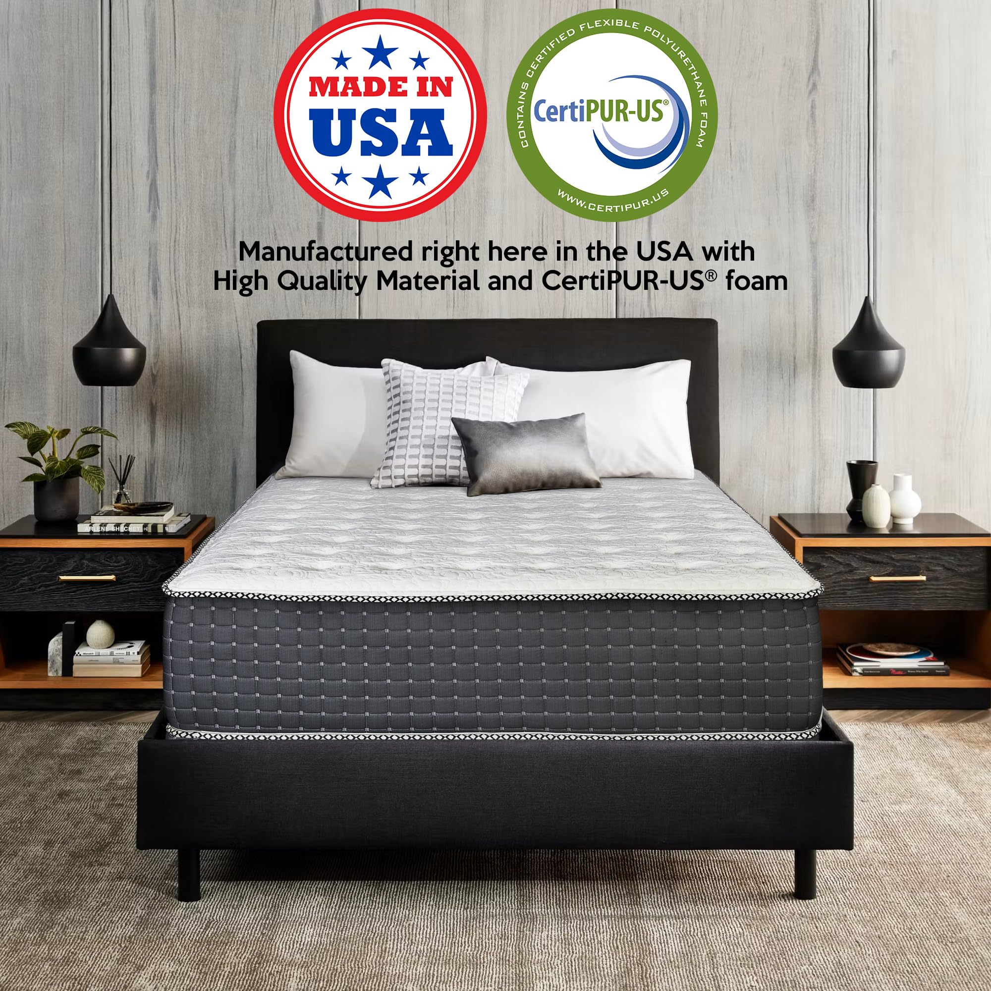 Greaton 14" Soft Foam Encased Hybrid Mattress, Perfect Body Supporting Pocket Coils for Utmost Comfort, Luxurious Mattresses for Relaxing Sleep Provides Back Pain Relief, Twin