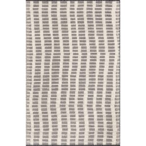 Rugs USA x Arvin Olano Parker Check Textured Area Rug, 4x6, Ivory