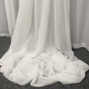 Yen Town 59" Perfect Solid Color Sheer Chiffon Fabric by The Yard Continuous Draping Fabric for Wedding Party Backdrop