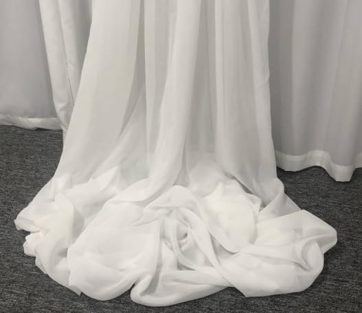 Yen Town 59" Perfect Solid Color Sheer Chiffon Fabric by The Yard Continuous Draping Fabric for Wedding Party Backdrop