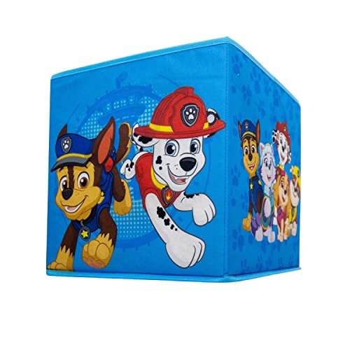 Character World Paw Patrol Officially Licensed Storage Boxes | 2 Pack Foldable Storage Cubes Tower Design | Perfect For Organising Children's Room, Kids Playroom