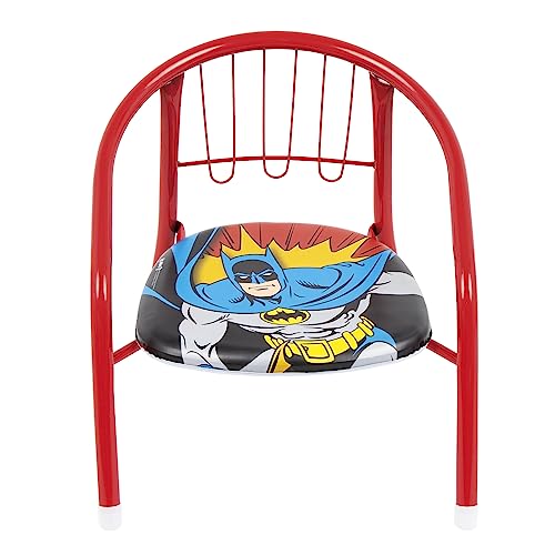 ARDITEX Batman Children's Chair, Metal Chair 35.5 x 30 x 33.5 cm Red