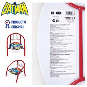 ARDITEX Batman Children's Chair, Metal Chair 35.5 x 30 x 33.5 cm Red