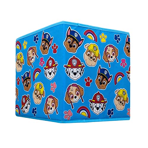 Character World Paw Patrol Officially Licensed Storage Boxes | 2 Pack Foldable Storage Cubes Tower Design | Perfect For Organising Children's Room, Kids Playroom