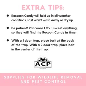 Raccoon Candy Bait 8 Ounce | Long Lasting & Highly Attractive Paste Bait for Catching Raccoons | Strong Candy Sugary Taste & Scent