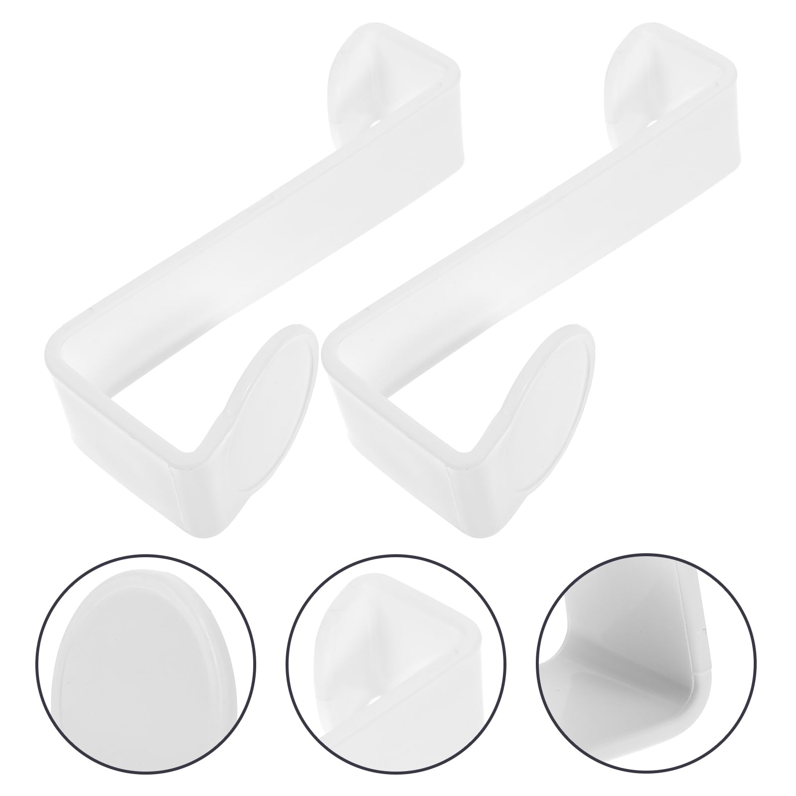 Housoutil 2pcs Multifunctional z Hook Seat Hooks Towel Hook Storage Hooks Toilet Tank Hangers Door Hook Hangers Hand Towels Hangers Plastic White Plastic Hanging Hooks Back Door Hook Coat