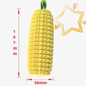 uOSXRcV Natural Rubber Chew Dog Toys，Dog Chew Toys, Puppy Toothbrush Clean Teeth Interactive Corn Toys, Dog Toys Aggressive Chewers Meduium Large Breed，Corn Dog Toy