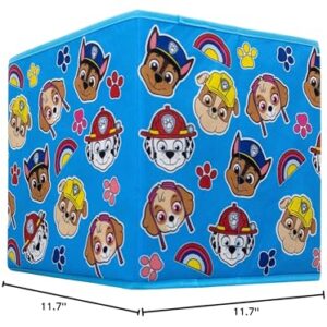 Character World Paw Patrol Officially Licensed Storage Boxes | 2 Pack Foldable Storage Cubes Tower Design | Perfect For Organising Children's Room, Kids Playroom