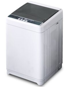 tabu full-automatic washing machine with dryer, 1.7 cu ft portable washer with drain pump, 17.6lbs automatic washer machine with 10 wash programs, led display, 8 water levels (white)