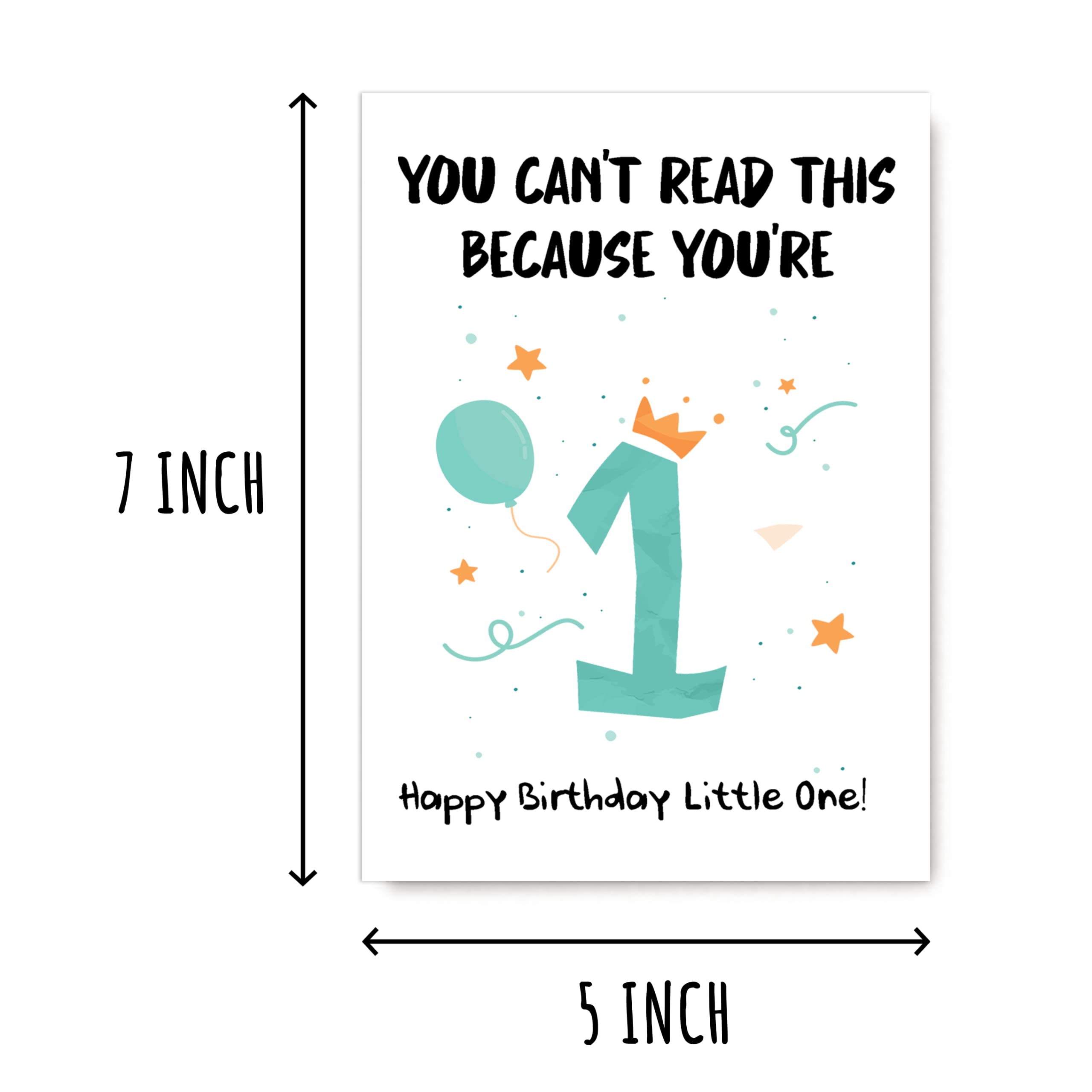 You Can't Read This Because You're - Happy Birthday Card For Kids - First Birthday Gifts - His And Her First Birthday Cards