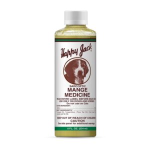 happy jack mange medicine & mange treatment for dogs & horses - brings soothing itch relief to severe mange, 8oz