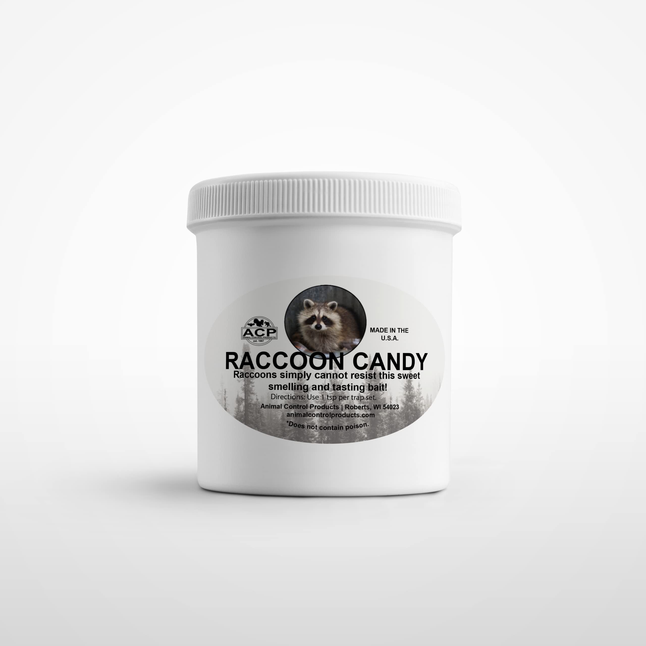 Raccoon Candy Bait 8 Ounce | Long Lasting & Highly Attractive Paste Bait for Catching Raccoons | Strong Candy Sugary Taste & Scent