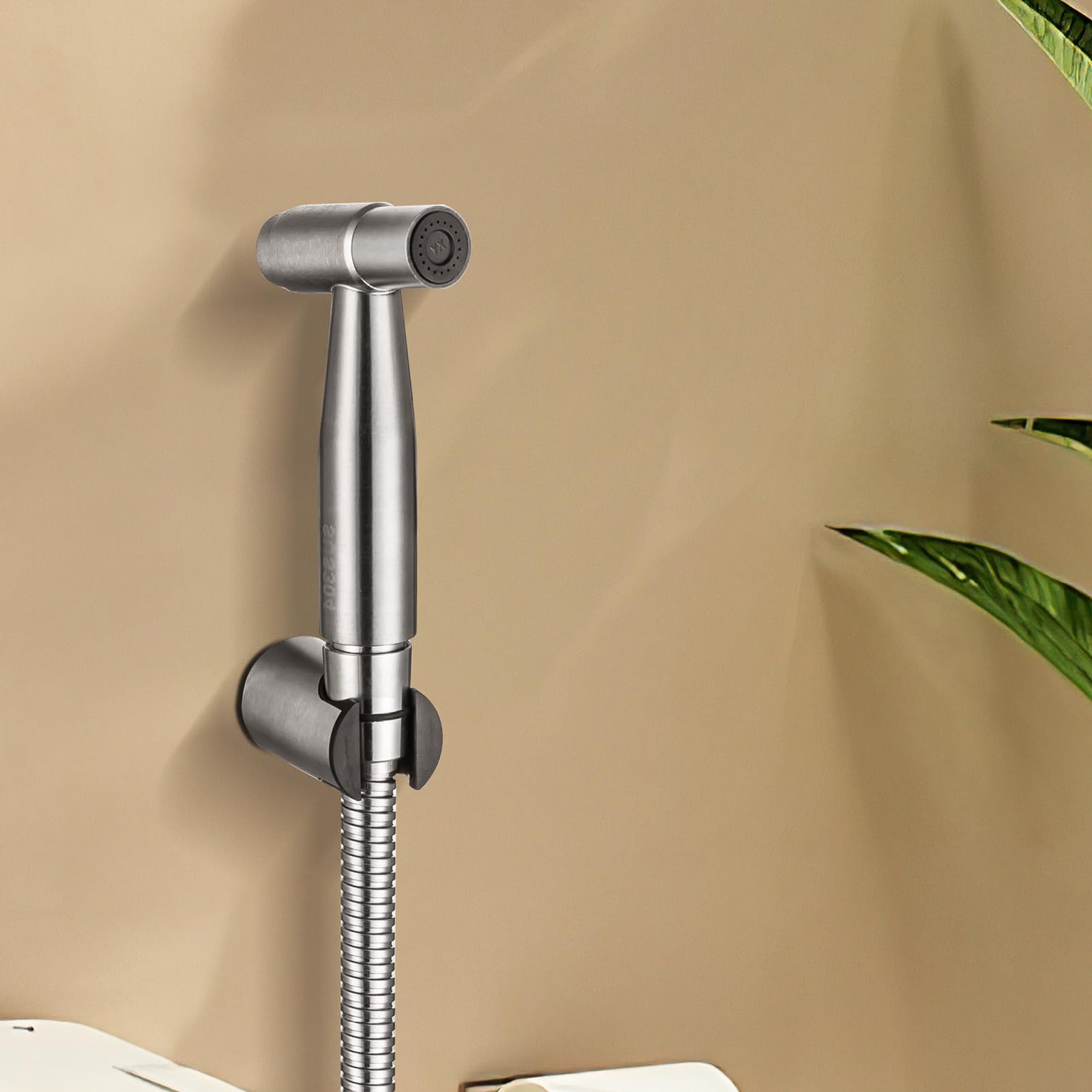 New Version Handheld Bidet Toilet Sprayer Head, Stainless Steel Bidet Sprayer, Diaper Cloth Bathroom Sprayer, Bidet Sprayer Head for Toilet or Kitchen Cleaning - Brushed Nickel