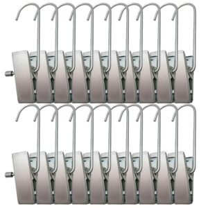 koobay boot hangers clips hanging laundry hooks clothes pins hanger with clip, portable home travel hangers drying clips for socks towels shoes clamps,heavy duty closet hanger organizer (20 pack)