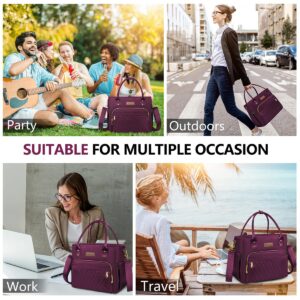 MIYCOO Lunch Bag Lunch Box Women - Leakproof Insulated Lunch Cooler Bag for Women - Large Lunch Tote Bags Adults, Purple